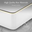 White Bathroom Sink Vessel Washing Basin Vanity Hand Wash Bowl Above Counter Bath Toilet Countertop Modern Ceramic Rectangle