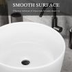 White Bathroom Sink Vessel Hand Wash Basin Vanity Washing Bowl Above Counter Toilet Bath Countertop Ceramic Modern Round