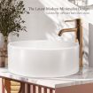 White Bathroom Sink Vessel Hand Wash Basin Vanity Washing Bowl Above Counter Toilet Bath Countertop Ceramic Modern Round
