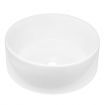 White Bathroom Sink Vessel Hand Wash Basin Vanity Washing Bowl Above Counter Toilet Bath Countertop Ceramic Modern Round