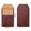 2 Pieces Leather Pen Holder, Pens Pocket Protector, Pocket Protector for Shirts, Lab Coats, Pants (Brown, Black)