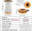 Portable Telescopic Stool 3 Model Led Lighting Telescoping Folding Stool ( Orange)