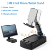 Mobile Phone Stand with Bluetooth Speaker,Adjustable Tablet Holder with Wireless Speaker,Tech Gadgets,Unique Ideal Gifts