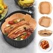 Disposable Air Fryer Paper Liner 100Pcs 20cm Handle Waterproof Oil Proof Non Stick Parchment Baking 7.9 Inch Square