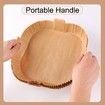 Disposable Air Fryer Paper Liner 100Pcs 20cm Handle Waterproof Oil Proof Non Stick Parchment Baking 7.9 Inch Square