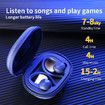Wireless Earbud Sport Bluetooth 5.0 Headphones with Earhooks Waterproof Noise Cancelling Dual LED Display Running (Blue)