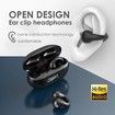Wireless Ear Clip Bone Conduction Headphones for Running Sports (Black)