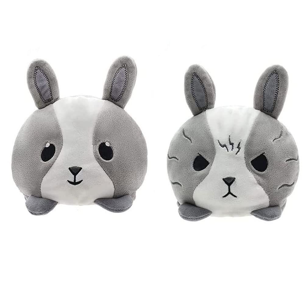 Stuffed Bunny Plush Toy Rabbit Reversible Plushie Doll for Stress ...