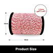 Electric Fence Poly Wire Portable Temporary Fencing Polywire 400 Meters 2.3mm 9 Stainless Steel Strands Cattle Sheep Goats Horses Red and White