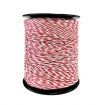 Electric Fence Poly Wire Portable Temporary Fencing Polywire 400 Meters 2.3mm 9 Stainless Steel Strands Cattle Sheep Goats Horses Red and White