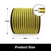 Electric Fence Poly Wire Tape 500 Meters 12mm Portable Temporary Fencing Polywire 5 Stainless Steel Strands Cattle Sheep Goats Horses Yellow and Dark