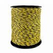 Electric Fence Poly Wire Tape Portable Temporary Fencing Polywire 400 Meters 2.3mm 9 Stainless Steel Strands Cattle Sheep Goats Horses Yellow and Black
