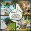 OGL 4 Person Camping Tent Pop Up Instant Family Beach Shelter Sun Shade Waterproof 240x240x160cm Creamy White