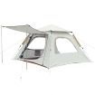 OGL 4 Person Camping Tent Pop Up Instant Family Beach Shelter Sun Shade Waterproof 240x240x160cm Creamy White