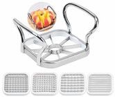 Stainless Steel Potatoes Fruit Cutter Chipper Chopper Maker Tool Kitchen Gadgets with Ergonomic Anti-Slip Handle