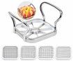 Stainless Steel Potatoes Fruit Cutter Chipper Chopper Maker Tool Kitchen Gadgets with Ergonomic Anti-Slip Handle