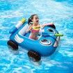 Inflatable Float Seat Boat Pool Water Gun Toy Water Ride-on Car Summer Swimming Ring for Kids,Boys and Girls Col.Blue