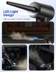 Compressed Air Duster,Fulljion 3-Gear to 51000RPM Electric Air Duster Portable Air Blower with LED Light,6000mAh Rechargeable Cordless Air Duster (Black)