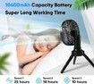 3-speed rechargeable fan