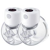 Wearable Breast Pump,LCD Hands-Free Pump,2 Mode & 9 Levels Adjustable for Comfortable Pumping,Low Noise & Painless Electric Breastfeeding Pump,24mm Flange (2Pcs)
