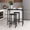 Bar Kitchen Table Dining Room Black TV Console Hallway Entryway Entrance Narrow Modern Couch Furniture Wooden Top Metal Legs