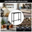 Bar Kitchen Table Dining Room Black TV Console Hallway Entryway Entrance Narrow Modern Couch Furniture Wooden Top Metal Legs