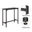 Bar Kitchen Table Dining Room Black TV Console Hallway Entryway Entrance Narrow Modern Couch Furniture Wooden Top Metal Legs