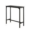Bar Kitchen Table Dining Room Black TV Console Hallway Entryway Entrance Narrow Modern Couch Furniture Wooden Top Metal Legs