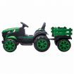 Kids Off Road Ride on Remote Control Electric Tractor Toy Trailer 12V Battery MP3 Player Safety Belt LED Light Green
