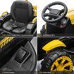 Kids Off Road Ride on Toy Tractor Remote Control 12V Battery Trailer MP3 Player Safety Belt LED Light Yellow