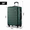 Carry On Luggage Suitcase Traveller Bag Travel Hard Shell Case Lightweight with Wheels Checked Travelling Rolling Trolley TSA Lock Green