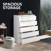 6 Drawers Chest Dresser White Bedside Table Tallboy Storage Cabinet Nightstand End Sofa Bed Side Pantry Furniture Bedroom Hallway Living Room