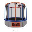Genki 10ft Round Kids Trampoline with Safety Enclosure & Basketball Hoop
