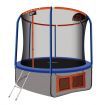 Genki 10ft Round Kids Trampoline with Safety Enclosure & Basketball Hoop