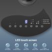 2in1 Air Circulator Electric Fan Pedestal Cooling Standing Floor Atomization Black Portable Quiet Oscillating Remote 2 Wind Modes 9 Speeds Bedroom Office