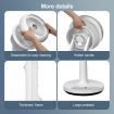 2in1 Air Circulator Fan Electric Pedestal Cooling Atomization Floor Portable Standing White Quiet Oscillating Remote 2 Wind Modes 9 Speeds Bedroom Office
