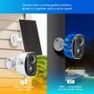Wireless Security Camera Home CCTV WiFi Solar Panel House Indoor Outdoor Surveillance System 2K 3MP Night Vision with Battery