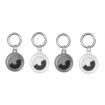 Waterproof Air tag Keychain,4 Pack AirTag Holder,Protective [Anti-Scratch][Shockproof] Tracker Case with Loop Key Ring for Apple AirTags,Airtag Cover for Wallet,Luggage,Cat,Dog,Pets(white/Grey)