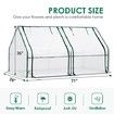 Mini Portable Green House PE Cover, Waterproof UV Protected Reinforced Cloche Indoor Outdoor Green House 120x60x60cm