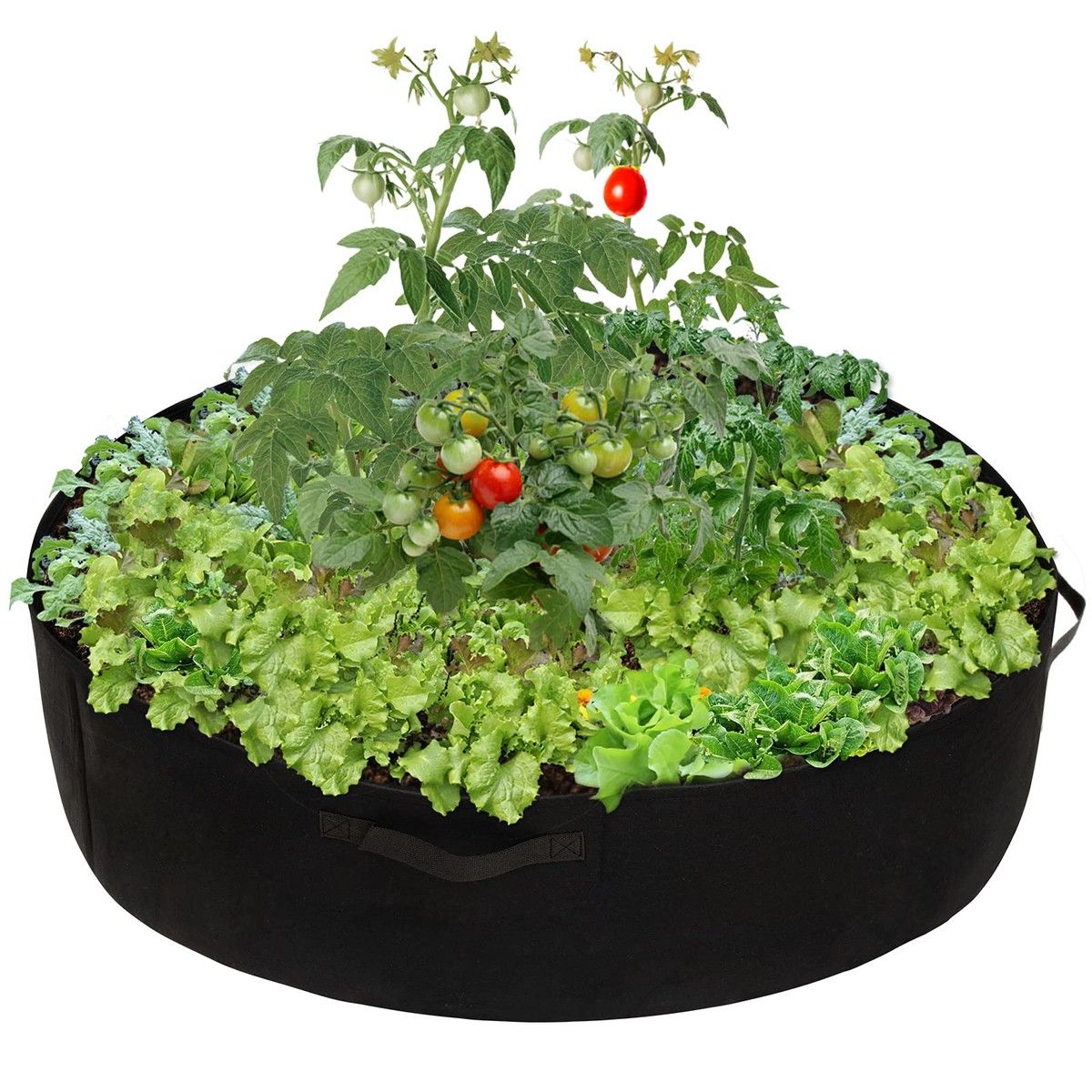 100 Gallon Round Fabric Raised Planting Bed Thicken Non-Woven Garden Veggie Grow Bag Fabric Garden for Garden Plant Vegetable Flower Herb Growing