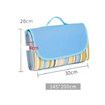 Beach Blanket Outdoor Picnic Blanket Mat 200x145cm Lightweight Folding Camping Portable Travel Blue Line