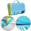 Beach Blanket Outdoor Picnic Blanket Mat 200x145cm Lightweight Folding Camping Portable Travel Blue Line