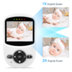 Video Baby Monitor with Digital Camera,Digital 2.4Ghz Wireless Video Monitor with Temperature Monitor,960ft Transmission Range,2-Way Talk, Night Vision, High Capacity Battery