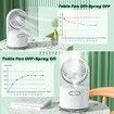 Desk Misting Fan Portable Table Fan with Water,3 Speed Strong Wind USB Rechargeable Cooling Mister Fan for Home Outdoor-White