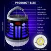 Bug Zapper USB Rechargeable Mosquito Killer Portable Waterproof LED Lantern Camp Light for Home Camping Backyard Patio-Green