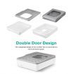 Cat Litter Box Enclosed Kitten Pet Toilet Training Kitty Enclosure Top Front Entry Removable Tray Large Furniture Scoop Collapsible Elegant Grey