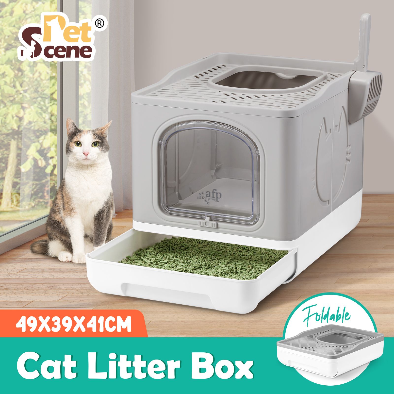 Cat Litter Box Enclosed Kitten Pet Toilet Training Kitty Enclosure Top ...