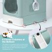 Cat Litter Box Enclosed Kitty Toilet Training Foldable Tray Top Entry Lid Front Exit Large Covered Hooded Potty Pan Furniture Scoop Green