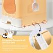 Cat Litter Box Large Foldable Toilet Tray Enclosed Kitty Potty Front Top Entry Lid Covered Hooded Pan Furniture Scoop Yellow