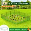 Chicken Coop Cage Pen Run Hen House Chook Fence Poultry Enclosure Mesh Net Hutch Habitat Netting Yard Farm Fencing 3000x125CM